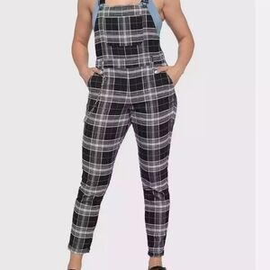 Hot Topic Small Plaid Overalls Grunge Gothic Punk Checks Academia